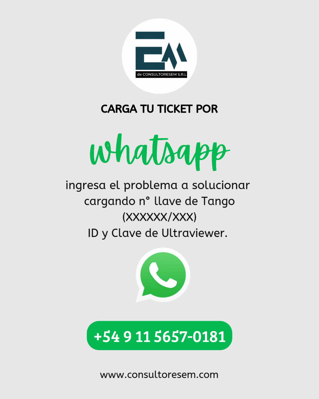 Carga tu ticket de soporte